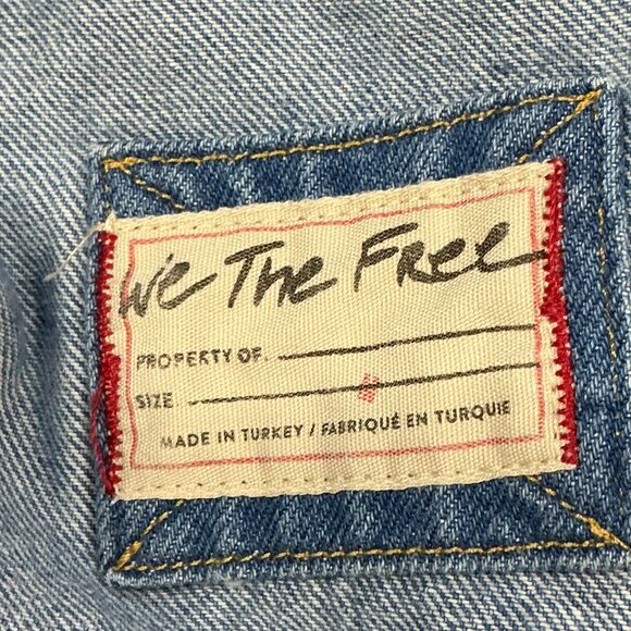 Free People Mountain Roads Women's Size M Blue Denim Jacket NWT - Picture 7 of 8